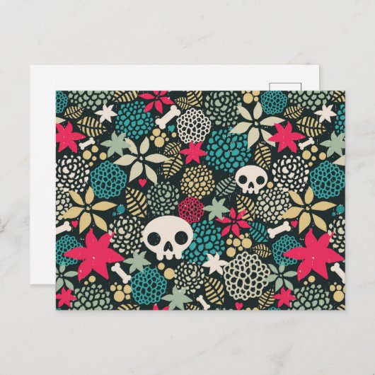 スカル ポストカード (正面/裏面)