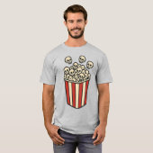 スカル・ポップコーンボックス ステッカー  Tシャツ (正面フル)