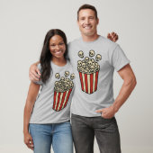 スカル・ポップコーンボックス ステッカー  Tシャツ (ユニセックス)