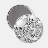 スカル マグネット (正面/裏面)