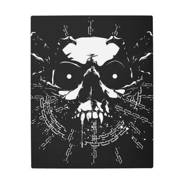 スカル メタルプリント (正面)