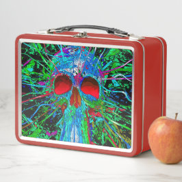 スカル メタルランチボックス