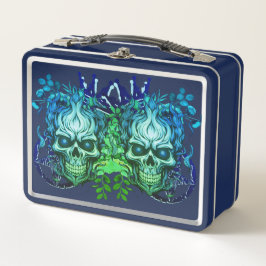 スカル メタルランチボックス