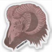 スカル – ヤギ シール (正面)