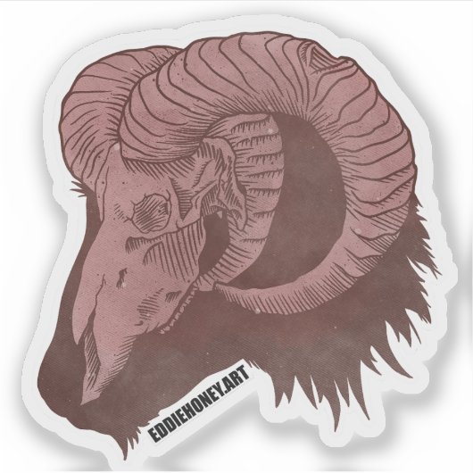 スカル – ヤギ シール (正面)