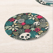 スカル ラウンドペーパーコースター (アングル)