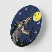 スカル ラウンド壁時計 (傾斜)