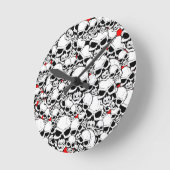 スカル ラウンド壁時計 (傾斜)