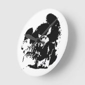 スカル ラウンド壁時計 (傾斜)