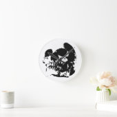 スカル ラウンド壁時計 (ホーム)
