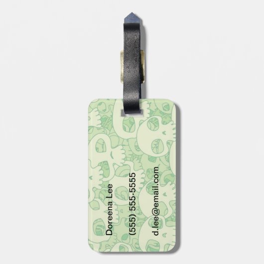 スカル ラゲッジタグ (裏面縦)