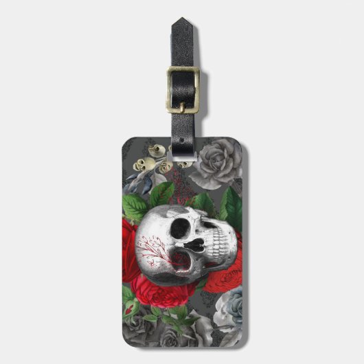 スカル ラゲッジタグ (正面縦)