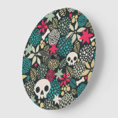 スカル ラージ壁時計 (傾斜)