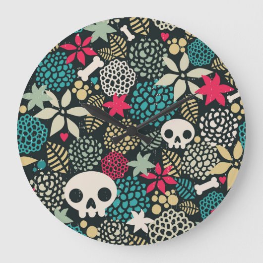 スカル ラージ壁時計 (正面)