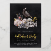 スカル&レイベンハローウィンパーティ 箔招待状 (正面)
