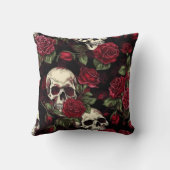 スカル&レッドローゼゴシックフローラ クッション (裏面)