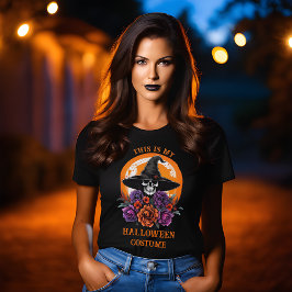 スカル＆ローズ　これが私のハロウィンコスチュームTシャツ Tシャツ