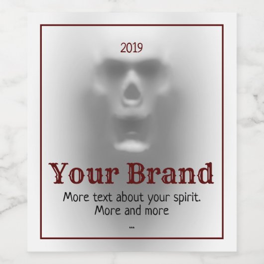 スカル ワインラベル (シングルラベル)