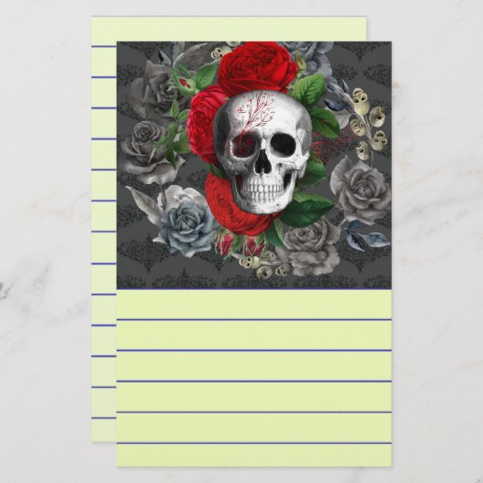 スカル 便箋 (正面/裏面)