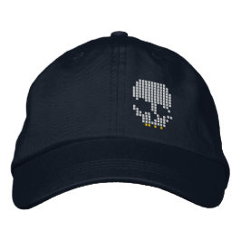 スカル 刺繍入りキャップ