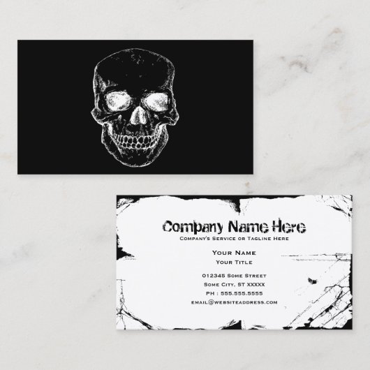 スカル 名刺 (正面/裏面)