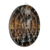 スカル、墓地、グランジゴシック、不気味なアートワーク ダーツボード (正面左)