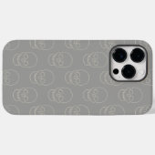 スカル-幽霊グレーとボーンホワイト Case-Mate iPhoneケース (裏面 (横))