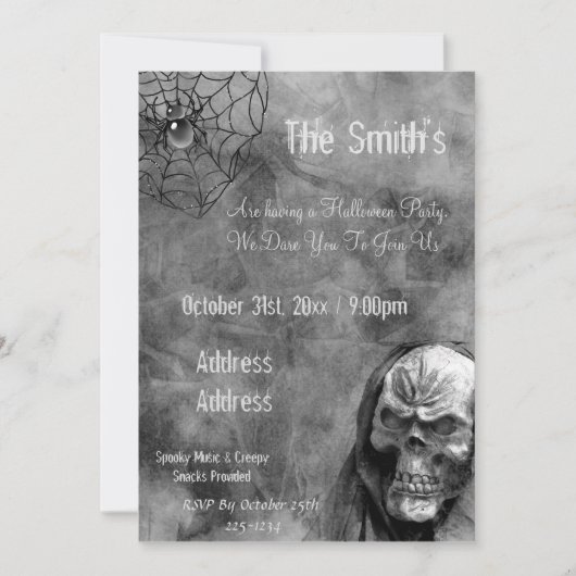 スカル 招待状 (正面)