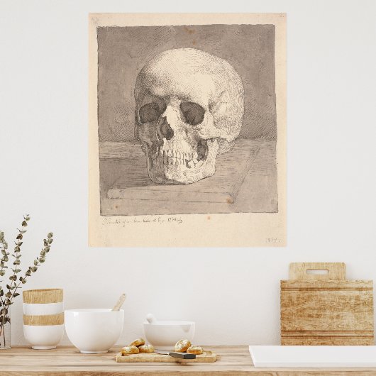 スカル、正面図 ポスター (キッチン)