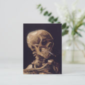 スカル(火のついたたばこ) ポストカード (スタンド正面)