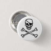 スカル(白い) 缶バッジ (正面&裏面)