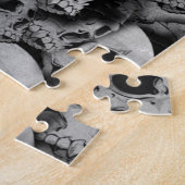 スカル(白黒) ジグソーパズル (側面)