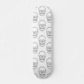 スカル – 白黒 スケートボード (正面)