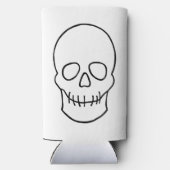 スカル – 白黒 スリム缶クーラー (裏面)