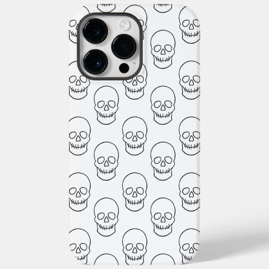 スカル – 白黒 Case-Mate iPhoneケース (裏面)