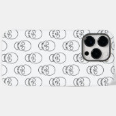 スカル – 白黒 Case-Mate iPhoneケース (裏面 (横))
