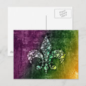 スカル（紋章の）フラ・ダ・リ ポストカード (正面/裏面)