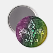 スカル（紋章の）フラ・ダ・リ マグネット (正面/裏面)