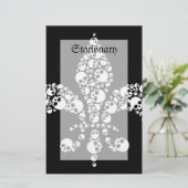 スカル（紋章の）フラ・ダ・リ 便箋 (スタンド正面)