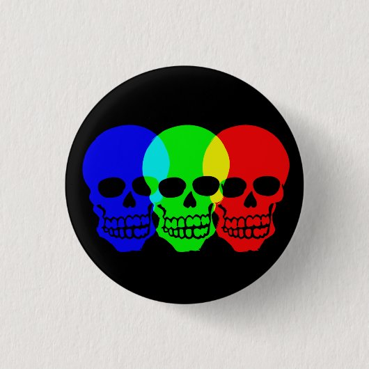 スカル 缶バッジ (正面)