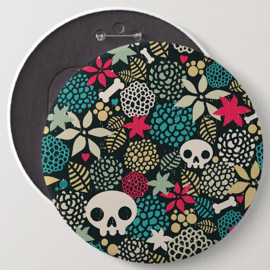 スカル 缶バッジ (正面&裏面)