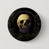 スカル 缶バッジ (正面)