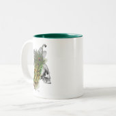 スカル(羽毛付き) ツートーンマグカップ (正面左)