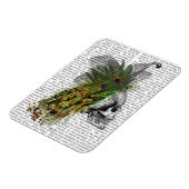 スカル(羽毛付き) マグネット (左側)