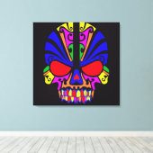 スカル（色） キャンバスプリント (インサイチュ (ウッドフロア))