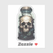 スカル(花をボトル) シール (シート)