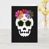 スカル（花） カード (黄色い花)