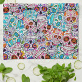 スカル（花） キッチンタオル (折り畳み)