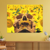 スカル（花） キャンバスプリント (インサイチュ (リビング))