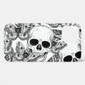 スカル、蝶：手書きのヴィンテージパターン Case-Mate iPhoneケース (裏面 (横))